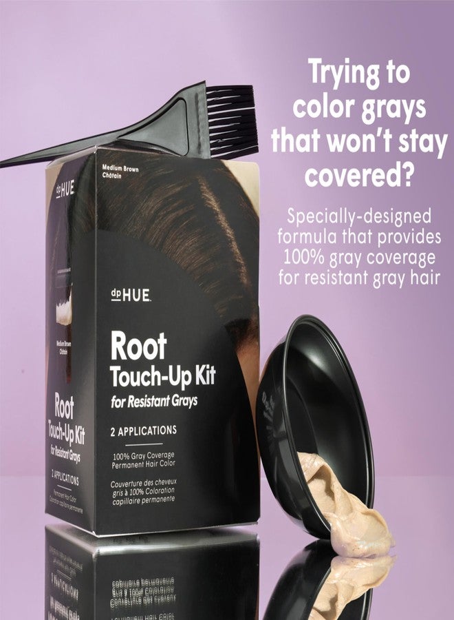 dpHUE Root Touch-Up Kit for Resistant Grays, Dark Brown - Permanently Cover Difficult, Stubborn Gray Hair - 2 Applications Included - Vegan & Leaping Bunny Certified - Image 2